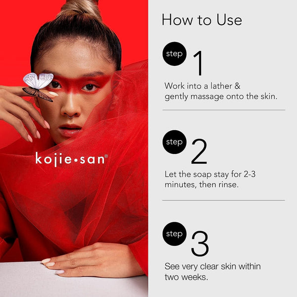 2x65g Kojie San Authenticator Tag Skin Lightening Kojic Acid Soap Skin Brightening