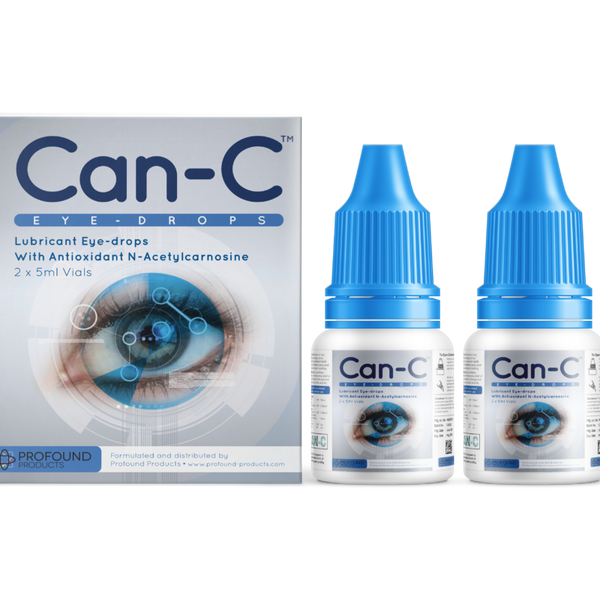 CAN-C Eye Drops for Cataract Lubricant Eyedrops with Antioxidant N-Acetylcarnosine 2x5ml Vials NEW STOCK ARRIVING END OF OCTOBER, ONLY ORDER IF YOU ARE HAPPY TO WAIT