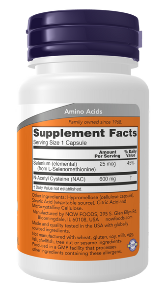 Now Foods NAC 600 mg 250 Capsules