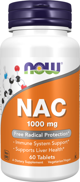 Now Foods N-acetyl cysteine (NAC) 1000 mg 60/120 Tablets