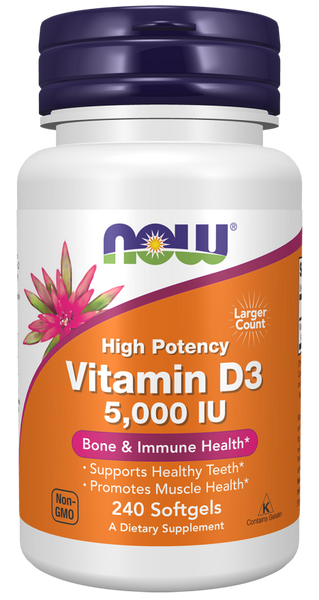 Now Foods Vitamin D3 5000 IU 240 Softgels