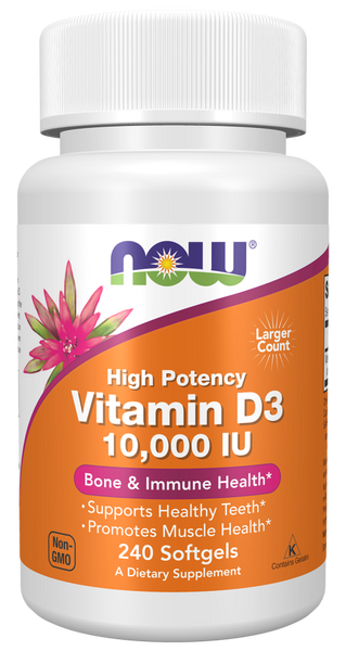 Now Foods Vitamin D3 10,000 IU 240 Softgels