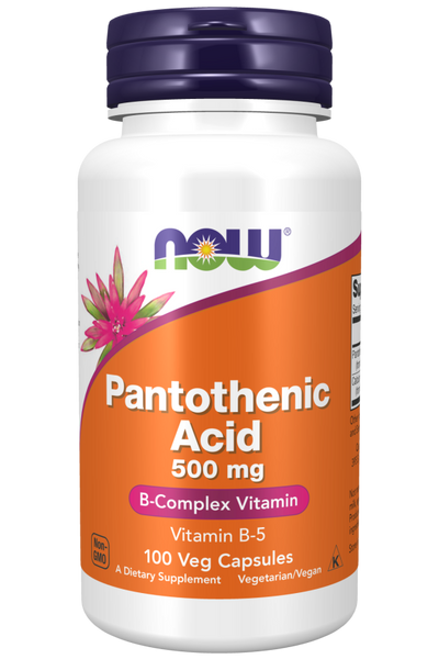 Now Foods Pantothenic Acid 500 mg 100 Veg Capsules