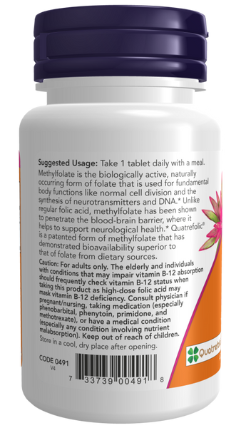 Now Foods Methyl Folate 1,000 mcg 90 Tablets