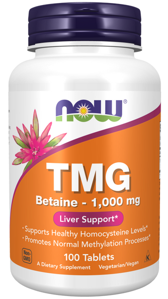 Now Foods TMG Betaine 1,000 mg 100 Tablets