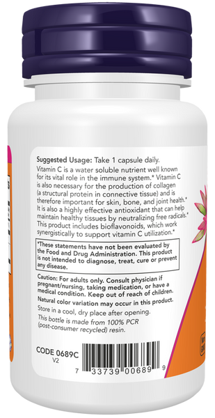 Now Foods Vitamin C-1000 Veg 250 Capsules