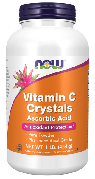 NOW Foods Vitamin C Crystals Powder 8 oz/ 1 lb (Pure Ascorbic Acid)
