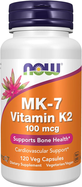 Now Foods MK-7 Vitamin K2 100 mcg 120 Veg Capsules