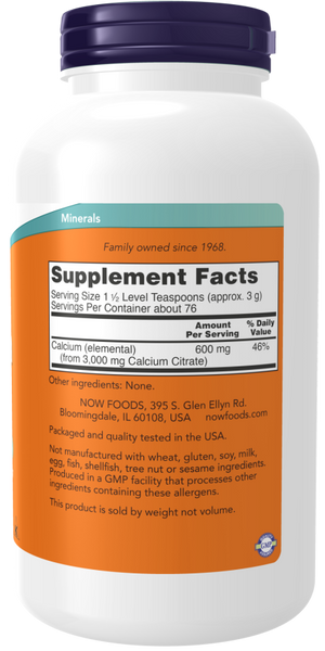 Now Foods Calcium Citrate Pure Powder 227g