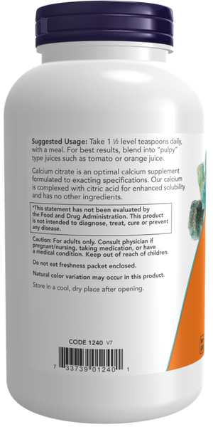 Now Foods Calcium Citrate Pure Powder 227g