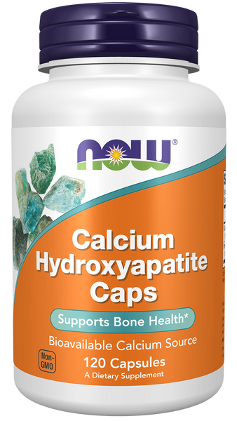 NOW Foods Calcium Hydroxyapatite 120 Capsules (MCHA, with Phosphorus) - front