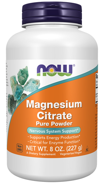 NOW Foods Magnesium Citrate Pure Powder 8 oz (227g) - front