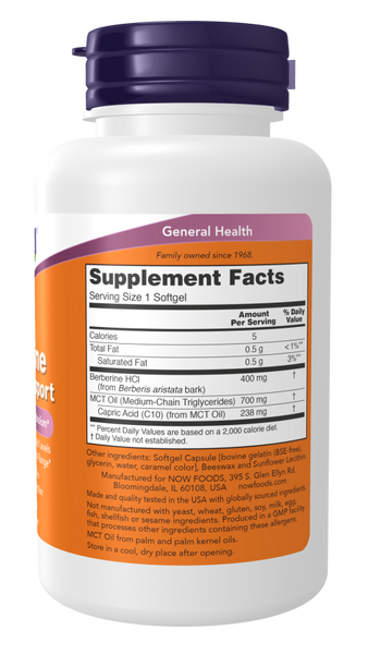 Now Foods Berberine Glucose Support 90 Softgels