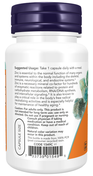 Now Foods Zinc Picolinate 50 mg 120 Veg Capsules