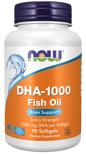 Now Foods DHA-1000 Fish Oil, Extra Strength 90 Softgels