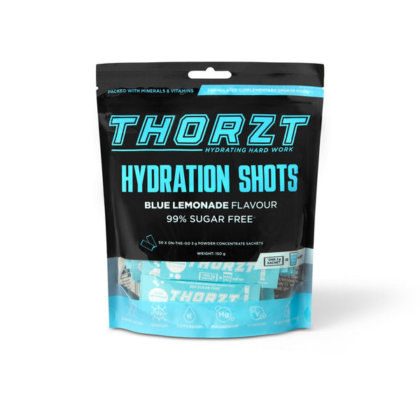 Thorzt 99% Sugar Free Hydration Shots – Blue Lemonade | 50 Sachets