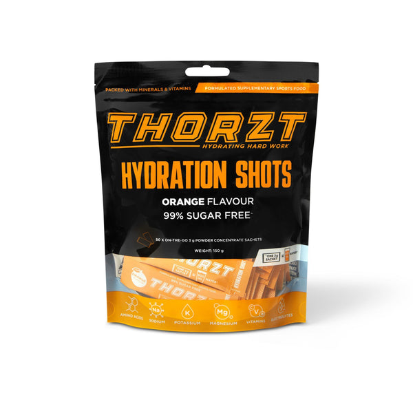 Thorzt Sugar Free Hydration Drink Solo Shots – Orange | 50 Sachets