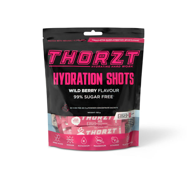 Thorzt Sugar Free Hydration Drink Solo Shots – Wild Berry | 50 Sachets