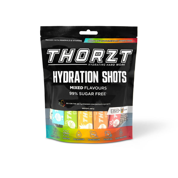 Thorzt Hydration Shots Mixed Flavours 99% Sugar Free 50 x 3g sachets