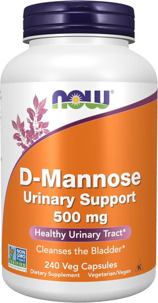 Now Foods D-Mannose Urinary Support 500 mg 120 Veg Capsules