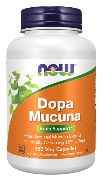 NOW Foods DOPA Mucuna 90/180 Veg Capsules (Mucuna Extract, L-Dopa)