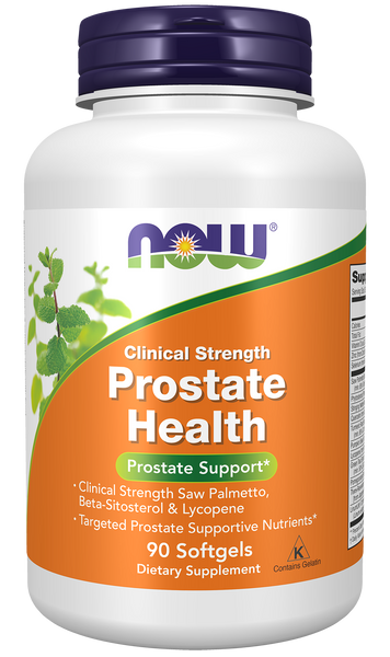 NOW Foods Saw Palmetto + Phytosterols Blend 90 Softgels (Men's Clinical Strength Formula) - front