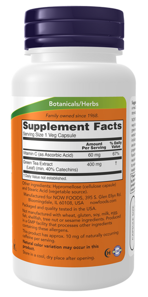 Now Foods Green Tea Extract 400 mg 250 Veg Capsules