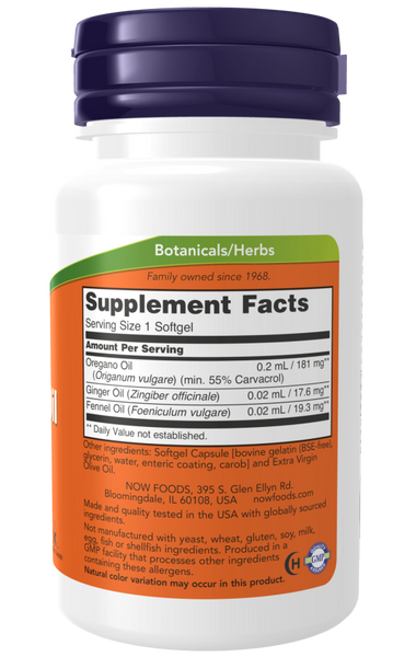 Now Foods Oregano Oil Enteric Coated 90 Softgels