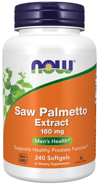NOW Foods Saw Palmetto 160mg 120/240 Softgels (Serenoa repens, 85% Fatty Acids)