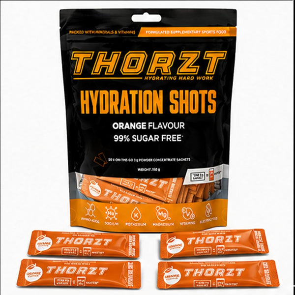 Thorzt Sugar Free Hydration Drink Solo Shots – Orange | 50 Sachets