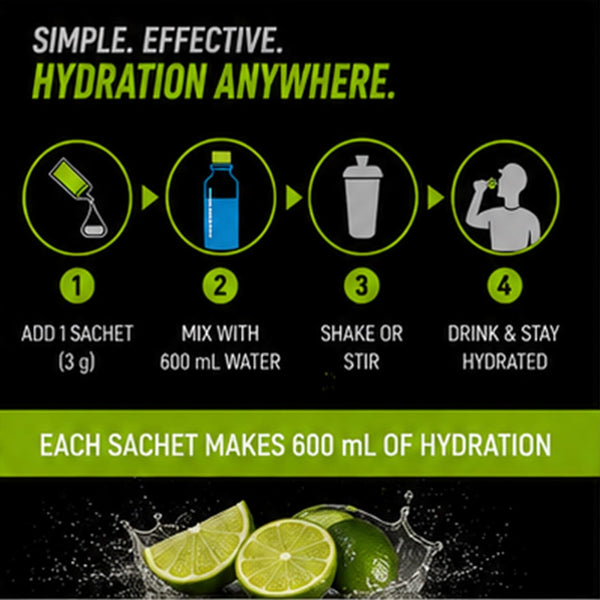 Thorzt Sugar Free Hydration Drink Solo Shots – Lemon Lime | 50 Sachets