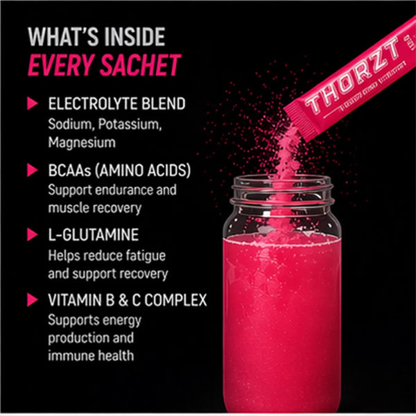 Thorzt Sugar Free Hydration Drink Solo Shots – Wild Berry | 50 Sachets