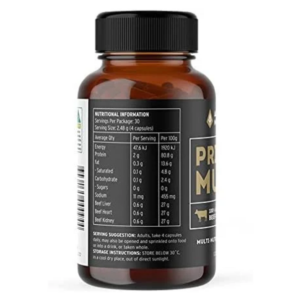 Ancestral Nutrition Grass Fed Beef Organs Capsules | Natural Iron Supplement for Men, Women | Immunity and Body Wellness | 100% Hormone, Antibiotic & GMO Free 120 Capsules