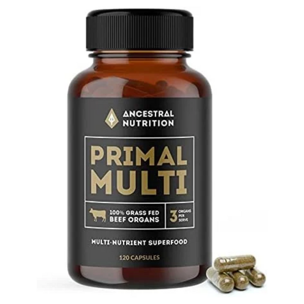 Ancestral Nutrition Grass Fed Beef Organs Capsules | Natural Iron Supplement for Men, Women | Immunity and Body Wellness | 100% Hormone, Antibiotic & GMO Free 120 Capsules