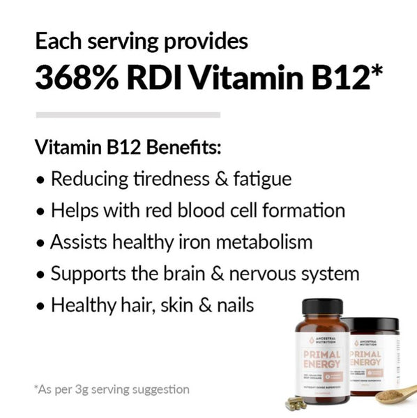 Ancestral Nutrition Primal Energy Women Grass Fed Beef Organs Powder 100gram