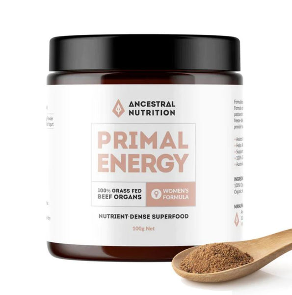 Ancestral Nutrition Primal Energy Women Grass Fed Beef Organs Powder 100gram