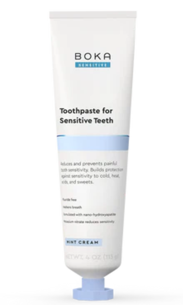 BOKA Mint Coconut Cream Nano-Hydroxyapatite Toothpaste for Sensitive Teeth (113g)