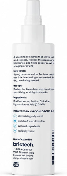BRIOTECH Topical Skin Spray 250ml - Hypochlorous Acid Face & Body Mist