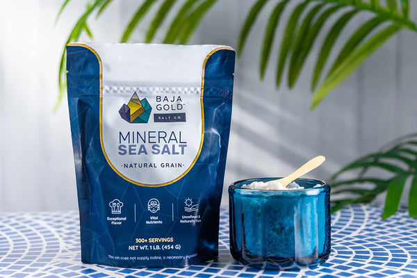 Baja Gold Signature Mineral Sea Salt - Natural Grain Crystals 454g, 300+ servings