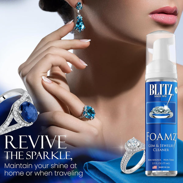 Blitz Foam Gem & Jewelry Cleaner Non Aerosol Non toxic 75ml