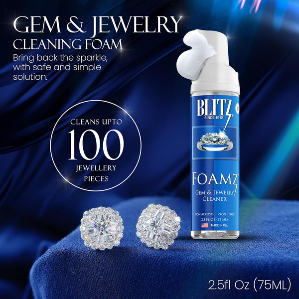 Blitz Foam Gem & Jewelry Cleaner Non Aerosol Non toxic 75ml