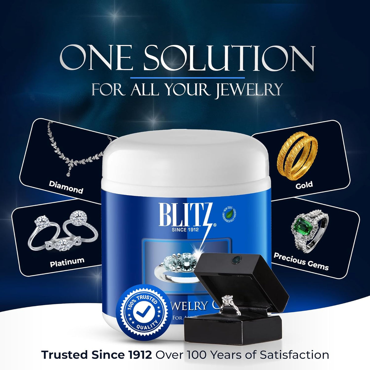 Blitz Gem & Jewelry Cleaner Cleaner Concentrate for all Types of Jewel ...