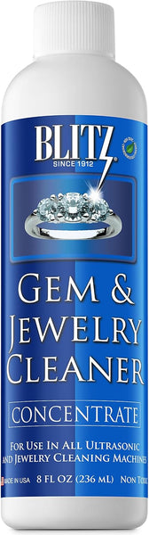 Blitz Gem & Jewelry Cleaner Concentrate for Use in all Ultrasonic & Jewelry Cleaning Machine 236ml