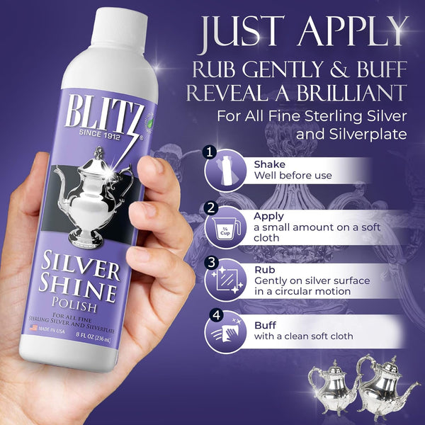 Blitz Silver Shine Polish Non-Toxic Environmentally Safe 236ml