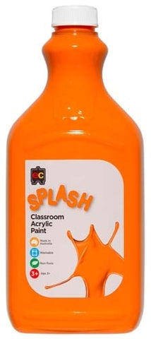 Splash Classroom Acrylic Paint Tangy (Orange) 2L