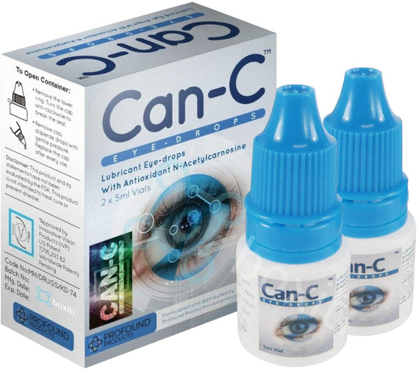 [IN STOCK] CAN-C Eye Drops Australia for Cataract Lubricant Eyedrops with Antioxidant N-Acetylcarnosine 2x5ml Vials