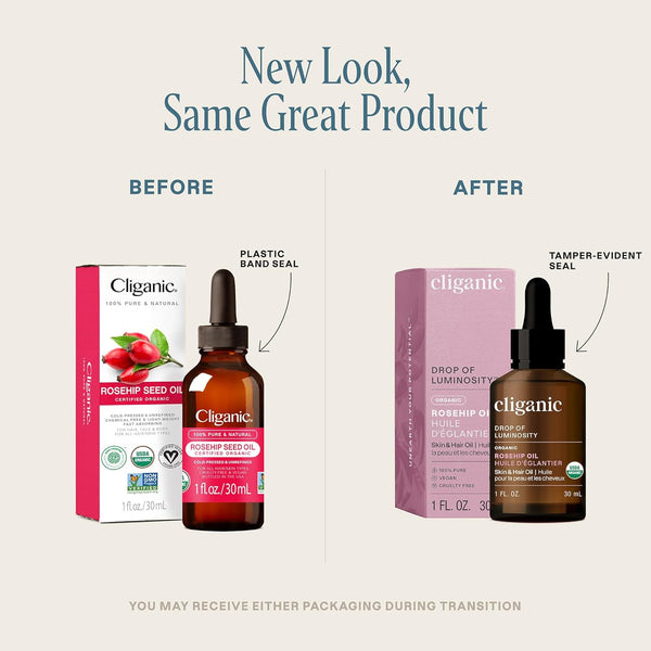 Cliganic Organic Cold Pressed, Non-GMO Rosehip Oil 30ml