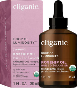 Cliganic Organic Cold Pressed, Non-GMO Rosehip Oil 30ml