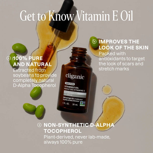 Cliganic 100% Pure Vitamin E Oil 1oz