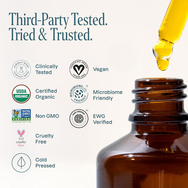 Cliganic Certified Organic, Cold Pressed, Non-GMO Jojoba Oil 120ml/473ml